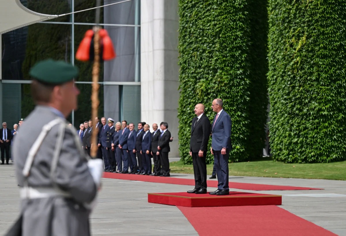A video of Ilham Aliyev's visit to Germany was shared on his social media accounts