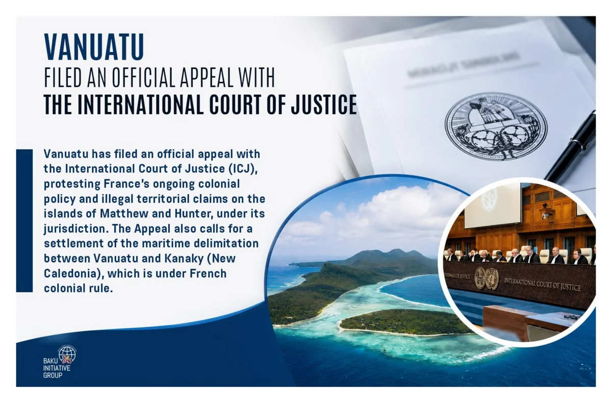 Vanuatu Fransanın Metyu və Hanter adalarına iddialarına görə BƏM-ə müraciət edib