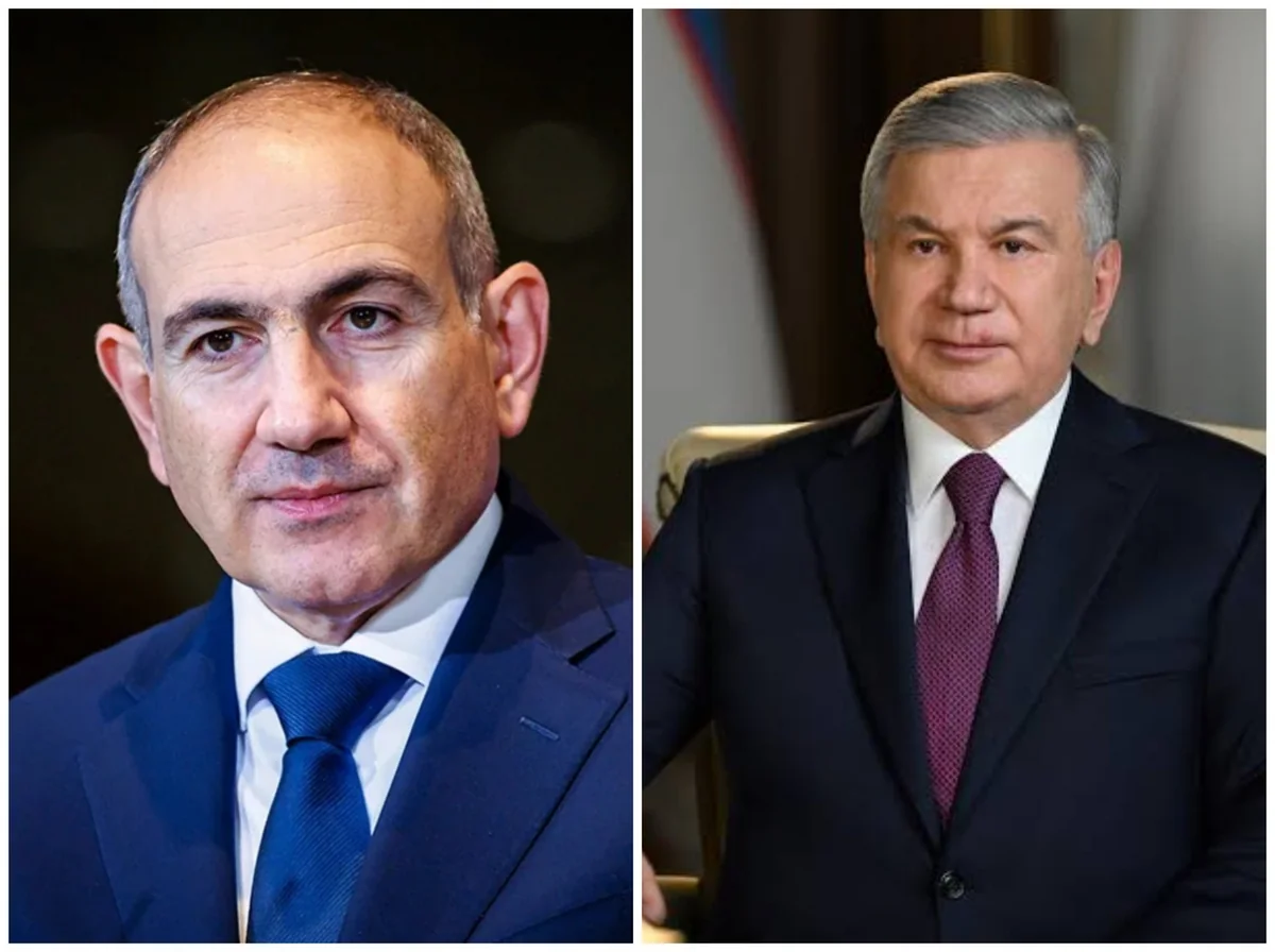 Paşinyan və Mirziyoyev ticari-iqtisadi əlaqələrin genişləndirilməsini müzakirə edib