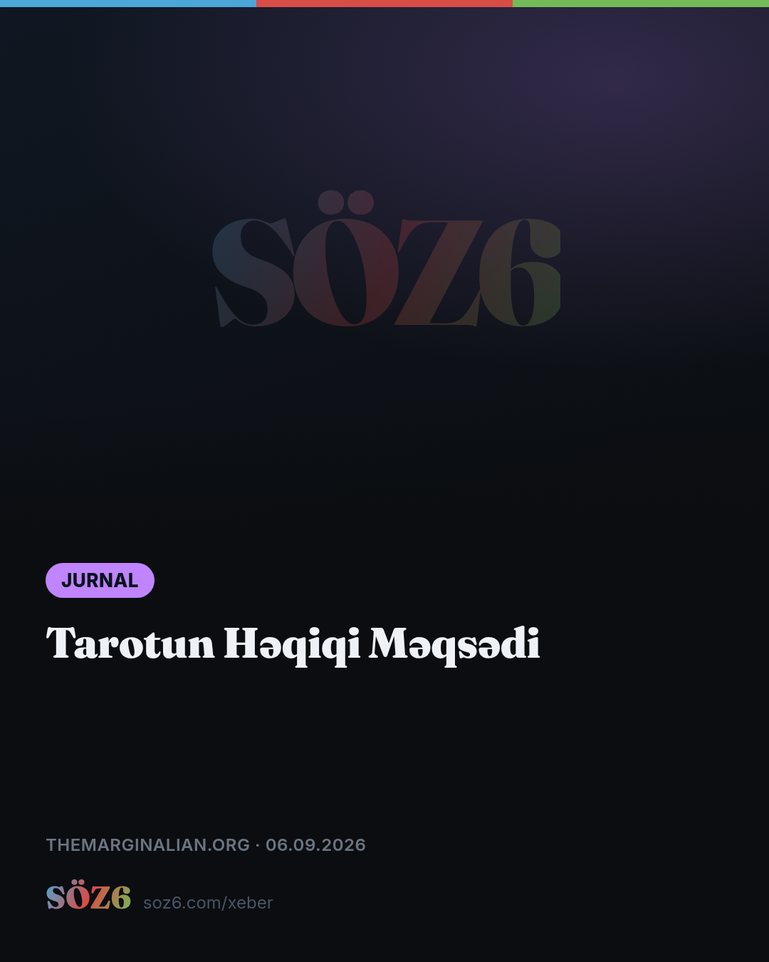 Tarotun Həqiqi Məqsədi
