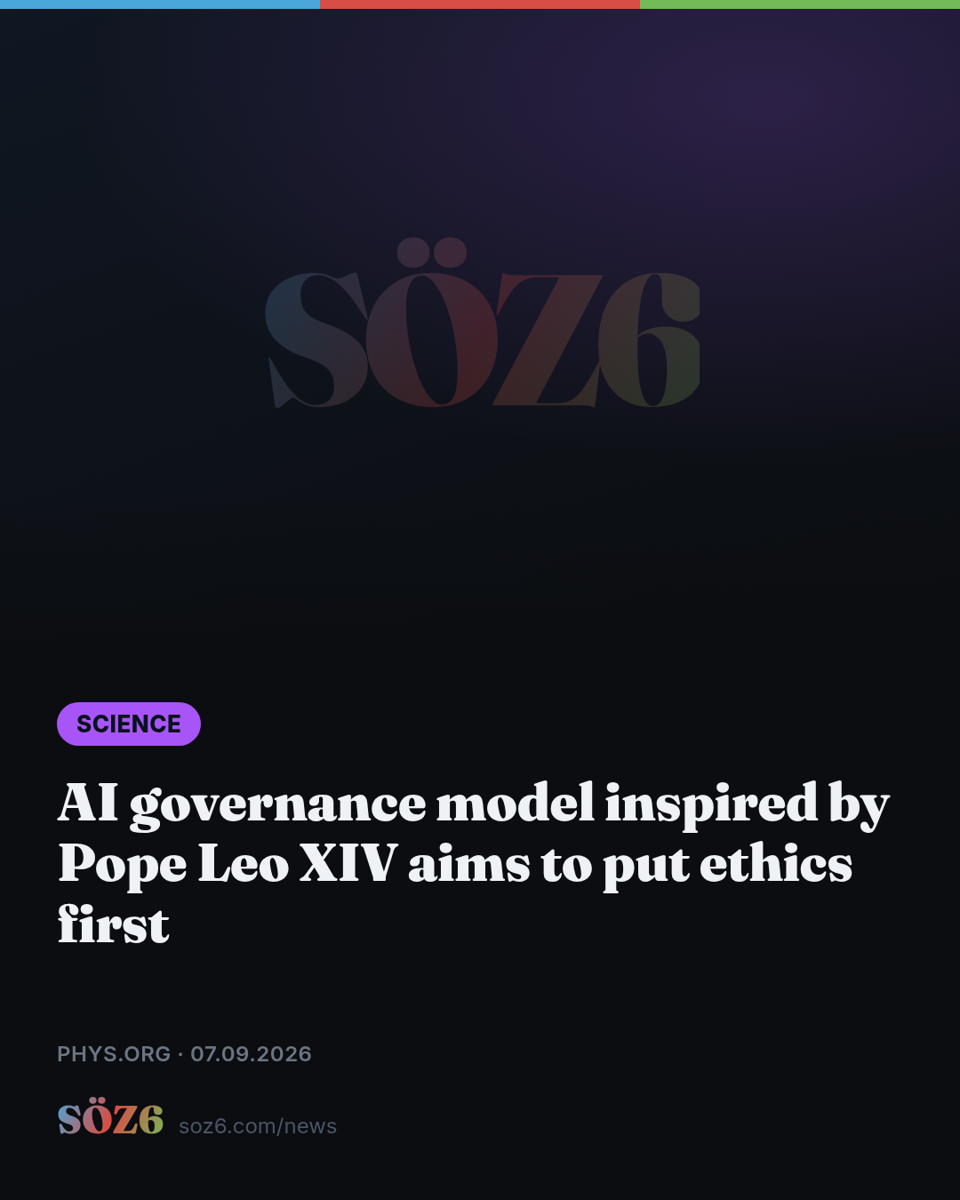 AI governance model inspired by Pope Leo XIV aims to put ethics first