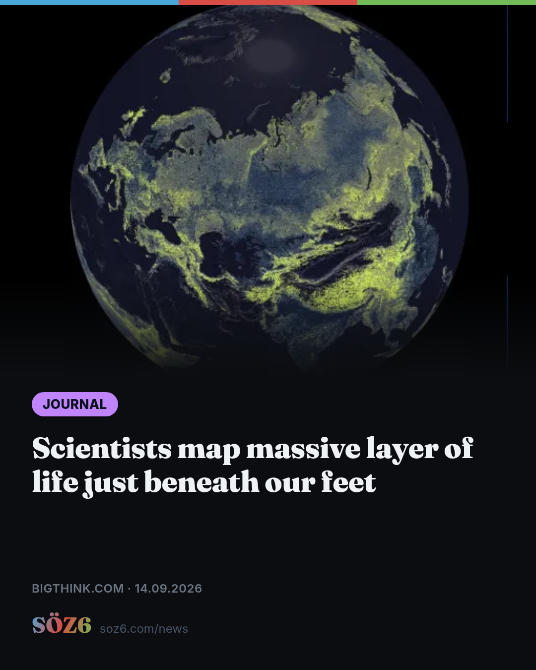 Scientists map massive layer of life just beneath our feet