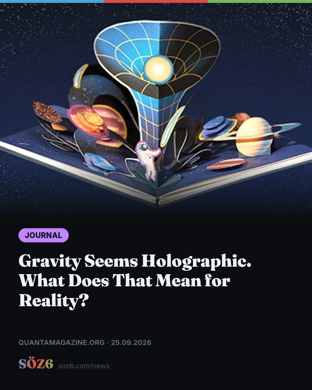 Gravity Seems Holographic. What Does That Mean for Reality?