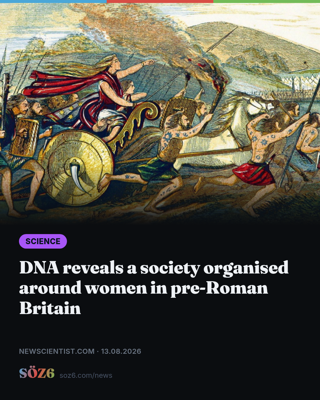 DNA reveals a society organised around women in pre-Roman Britain