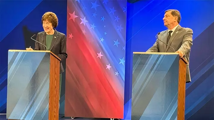 'Oh, shut up!': Democrat snaps at Collins after heckler drives Maine Senate debate off the rails
