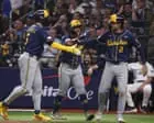 Ruthless Brewers close in on World Series sweep after crushing Rays 10-1 in Game 3