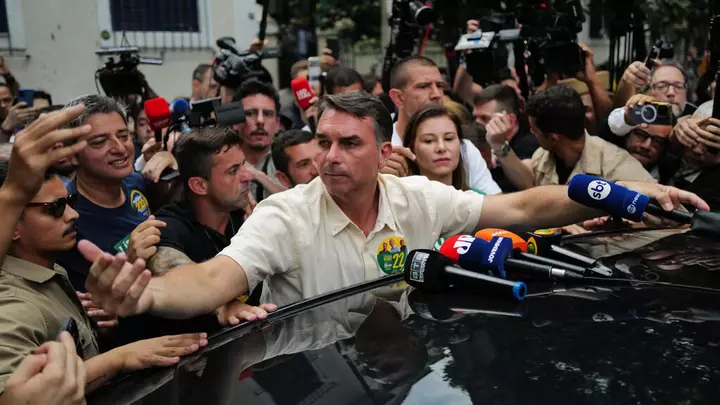 Some Brazilians long associated with the left now shift towards Flavio Bolsonaro