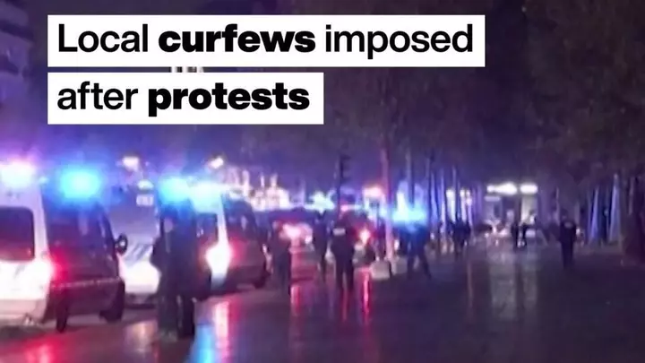 France: Local curfews imposed after protests