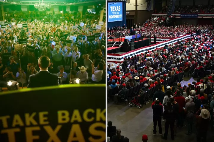 James Talarico and Donald Trump’s Texas Rally Crowd Sizes Compared: Photos