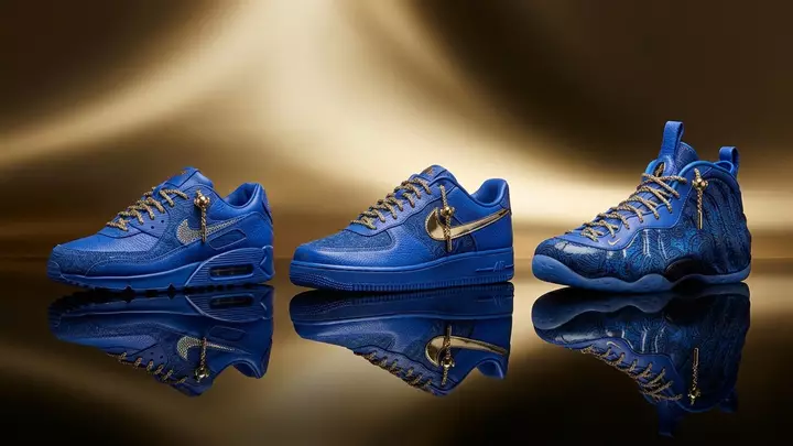 Victor Solomon x Nike ‘Blue Trophies’ — Royal Blue Uppers, Gold Hardware, Three Classics Dressed Like Awards: Release Date & Where to Buy
