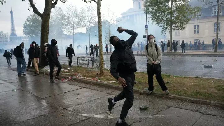 Macron says French student protesters 'exploited' by political forces