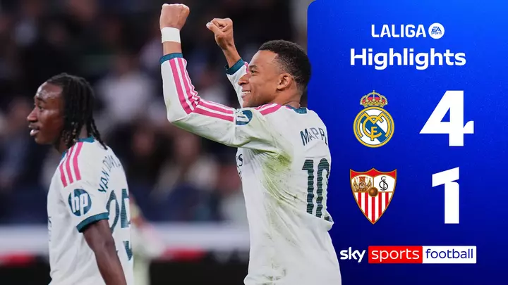 Mbappe stars with amazing goal as Real Madrid thump Sevilla