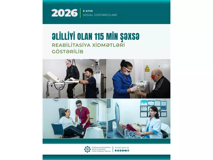9 ayda əlilliyi olan 115 min şəxsə reabilitasiya xidmətləri göstərilib