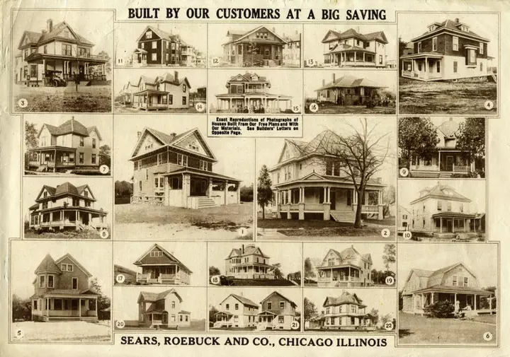 Sears 1908-1939-cu illər arasında 75.000 DIY poçt sifarişi evləri satdı və Amerika həyatını dəyişdirdi