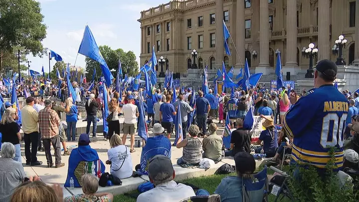 Alberta separatists rally for independence referendum in Canada