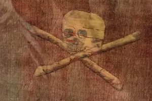 18th Century Pirate’s Jolly Roger in Portsmouth, England