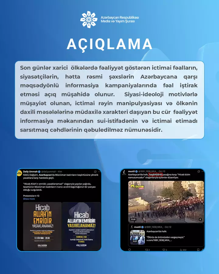 Azərbaycan İran və Türkiyədən koordinasiyalı troll hücumları barədə məlumat verir – bəyanat