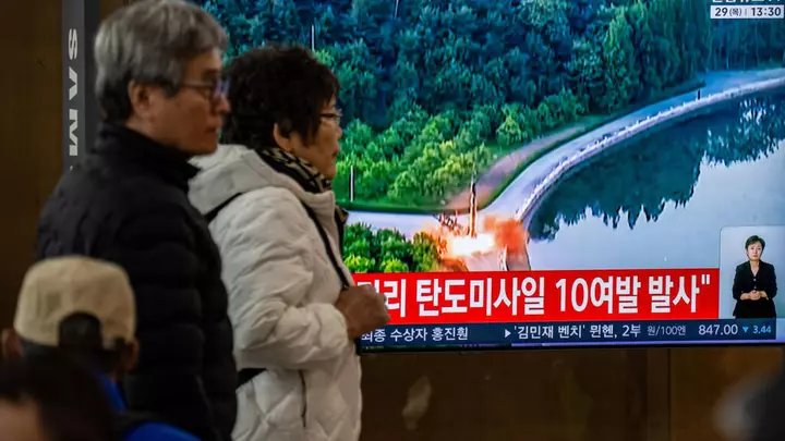 North Korea fires 'around a dozen' ballistic missiles amid rising tensions with South Korea