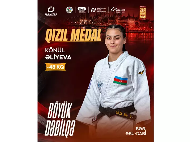 Azərbaycan qadın judoçusu Abu Dəbidə tarixən Judo Grand Slam qızılı qazandı