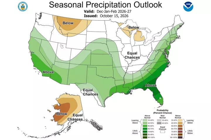 New Maps Show US Winter Outlook as El Niño Strengthens