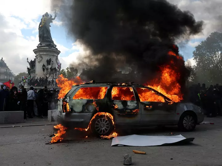 Photos: Protests across France spiral into looting, blazes and clashes