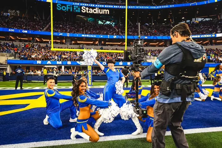 NFL Introduces Celebrity Guest Cheerleaders: On the Sidelines With Comedian Atsuko Okatsuka and the L.A. Rams (EXCLUSIVE)