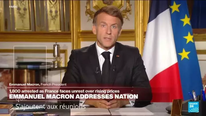 Macron says 'nothing justifies' violence in protests during address to nation